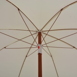 Parasol de jardin avec mât en acier 180 cm Sable 