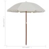 Parasol de jardin avec mât en acier 180 cm Sable 