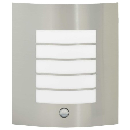 Applique murale extérieure avec capteur 2 pcs Argent Acier inoxydable IP44 