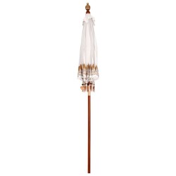 Parasol Autre Crème x 250 cm Coton et bois massif 
