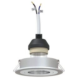 Projecteurs encastrés 6 pcs Rond GU10 Argent Ø91 mm 