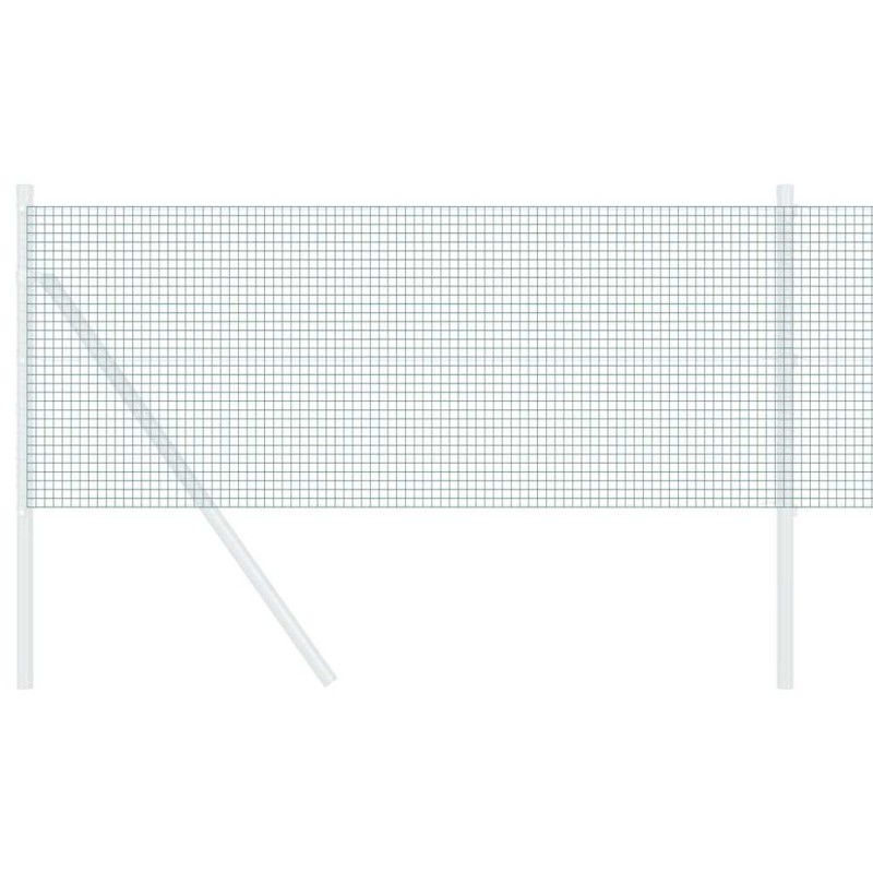 Clôture en fil de fer soudé verte, 0,4 m x 25 m en acier. 