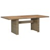 Table à manger de jardin Marron 200x100x74 cm Résine tressée 