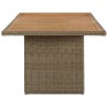 Table à manger de jardin Marron 200x100x74 cm Résine tressée 