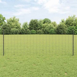 Set de clôture de jardin 2 pièces Gris Acier enduit de poudre 