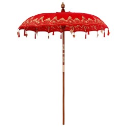 Parasol Autre Rouge x 250 cm Coton et bois massif 