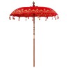 Parasol Autre Rouge x 250 cm Coton et bois massif 