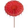 Parasol Autre Rouge x 250 cm Coton et bois massif 