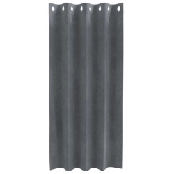 Rideaux occultants avec œillets 2 pcs Velours gris clair super léger 