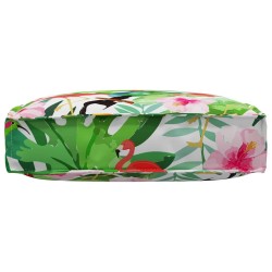 Coussin de palette 60 x 60 x 12 cm, style Jungle tropical, en tissu Oxford. 