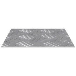 Plaques en Aluminium à Damier 4 pcs Antidérapantes 20x20 cm 