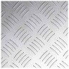 Plaques en Aluminium à Damier 4 pcs Antidérapantes 20x20 cm 