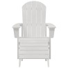 Chaise Adirondack blanche avec repose-pieds 