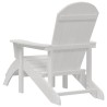 Chaise Adirondack blanche avec repose-pieds 