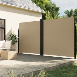 Auvent latéral rétractable beige 220x600 cm 