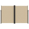 Auvent latéral rétractable beige 220x600 cm 