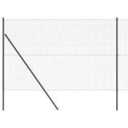 Ensemble de Poteaux de Clôture Lot de 2 Gris Métal 10 x 1,5 m 