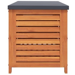 Boîte de rangement de jardin 90x48x55 cm bois d'eucalyptus 