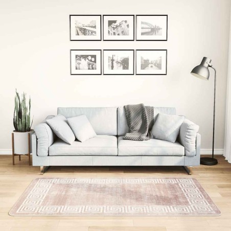 Tapis lavable antidérapant 80x150 cm Beige 