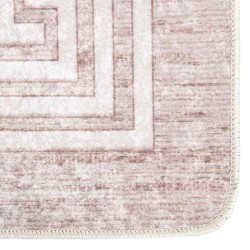 Tapis lavable antidérapant 80x150 cm Beige 