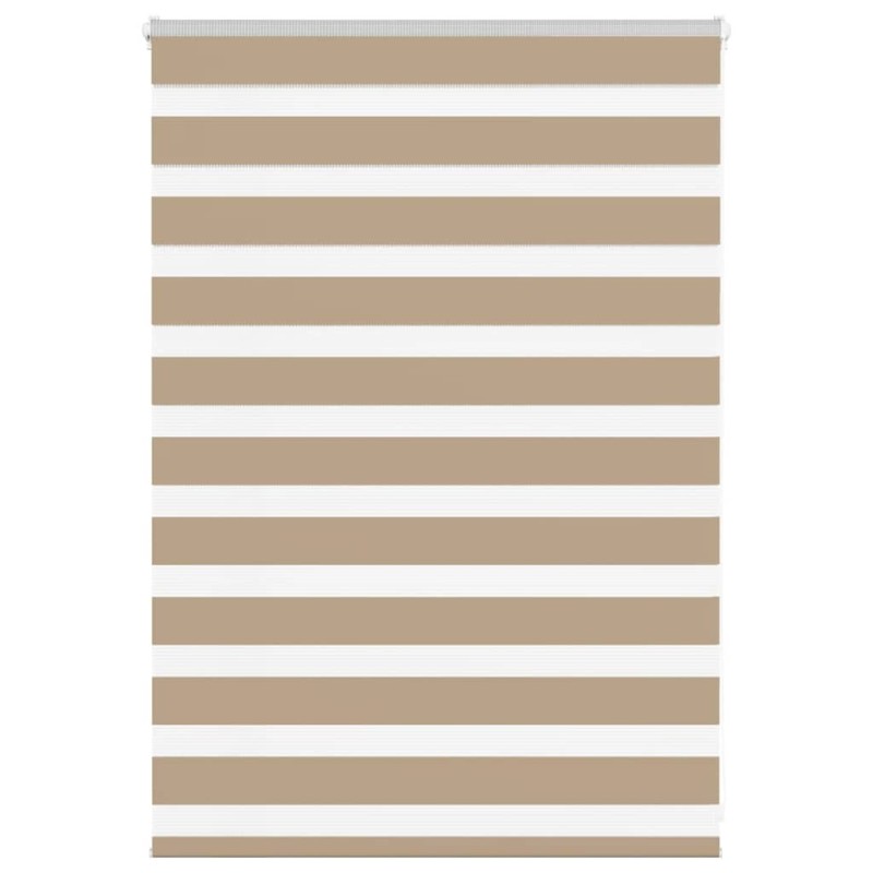 Store zèbre marron sable largeur du tissu 110,9 cm polyester 
