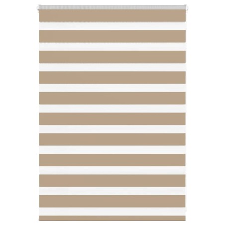Store zèbre marron sable largeur du tissu 110,9 cm polyester 