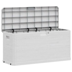 Boîte de rangement de jardin 280 L Gris clair 