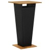 Table de bar Noir 60x60x110 cm Résine tressée et bois d'acacia 