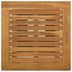Table de bar Noir 60x60x110 cm Résine tressée et bois d'acacia 