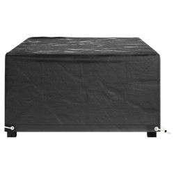 Housses salon de jardin 2pcs 8œillets 125x70x35cm rectangulaire 