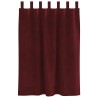 Rideaux occultants avec boucles de suspension 2 pcs Velours bordeaux 