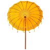 Parasol Autre Jaune x 250 cm Coton et bois massif 