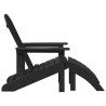 Chaise Adirondack avec repose-pieds noire HDPE 