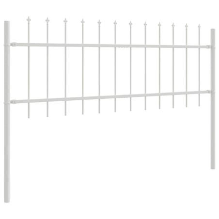 Clôture de jardin Blanc 5.1 x 1 m Acier enduit de poudre 