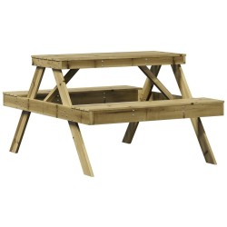 Table de pique-nique 105x134x75 cm bois de pin imprégné 