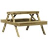 Table de pique-nique 105x134x75 cm bois de pin imprégné 