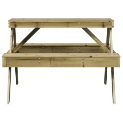 Table de pique-nique 105x134x75 cm bois de pin imprégné 