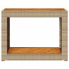 Table d'appoint de jardin dessus en bois beige 100x40x75 cm 