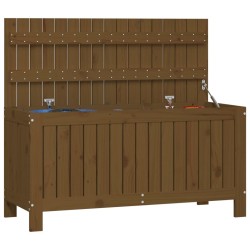 Boîte de rangement de jardin Marron miel 108x42,5x54cm Bois pin 