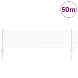 Clôture en fil soudé avec 22 poteaux U Argent 0.6x50 m Acier 