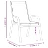 Chaises empilables de jardin lot de 6 Marron Tissu textilène 