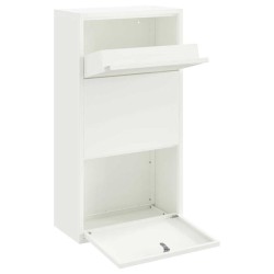 Boîte aux lettres blanche 44x22x82 cm en acier 