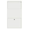 Boîte aux lettres blanche 44x22x82 cm en acier 