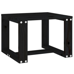 Table d'appoint de jardin noir 40x38x28,5 cm bois massif de pin 