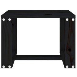 Table d'appoint de jardin noir 40x38x28,5 cm bois massif de pin 
