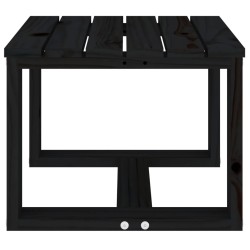 Table d'appoint de jardin noir 40x38x28,5 cm bois massif de pin 