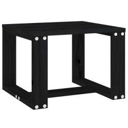 Table d'appoint de jardin noir 40x38x28,5 cm bois massif de pin 