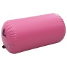Rouleau gonflable de gymnastique avec pompe 120x90 cm PVC Rose 