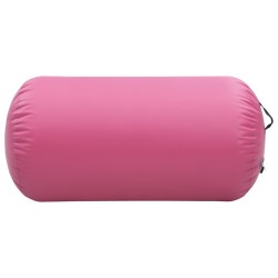 Rouleau gonflable de gymnastique avec pompe 120x90 cm PVC Rose 