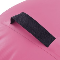 Rouleau gonflable de gymnastique avec pompe 120x90 cm PVC Rose 